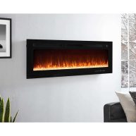 Alice Electric Fireplace Inserts Recessed Wall Mounted Fireplace LED Fireplace Heater with 12 Flame Colors