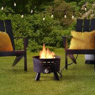 Mainstays Portable Gas Fire Pit Black