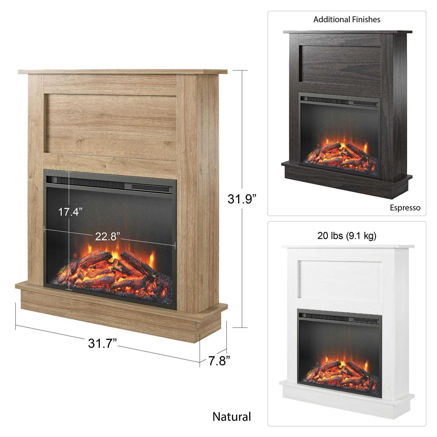 Ameriwood Home Ellsworth Fireplace with Mantel - Image 4