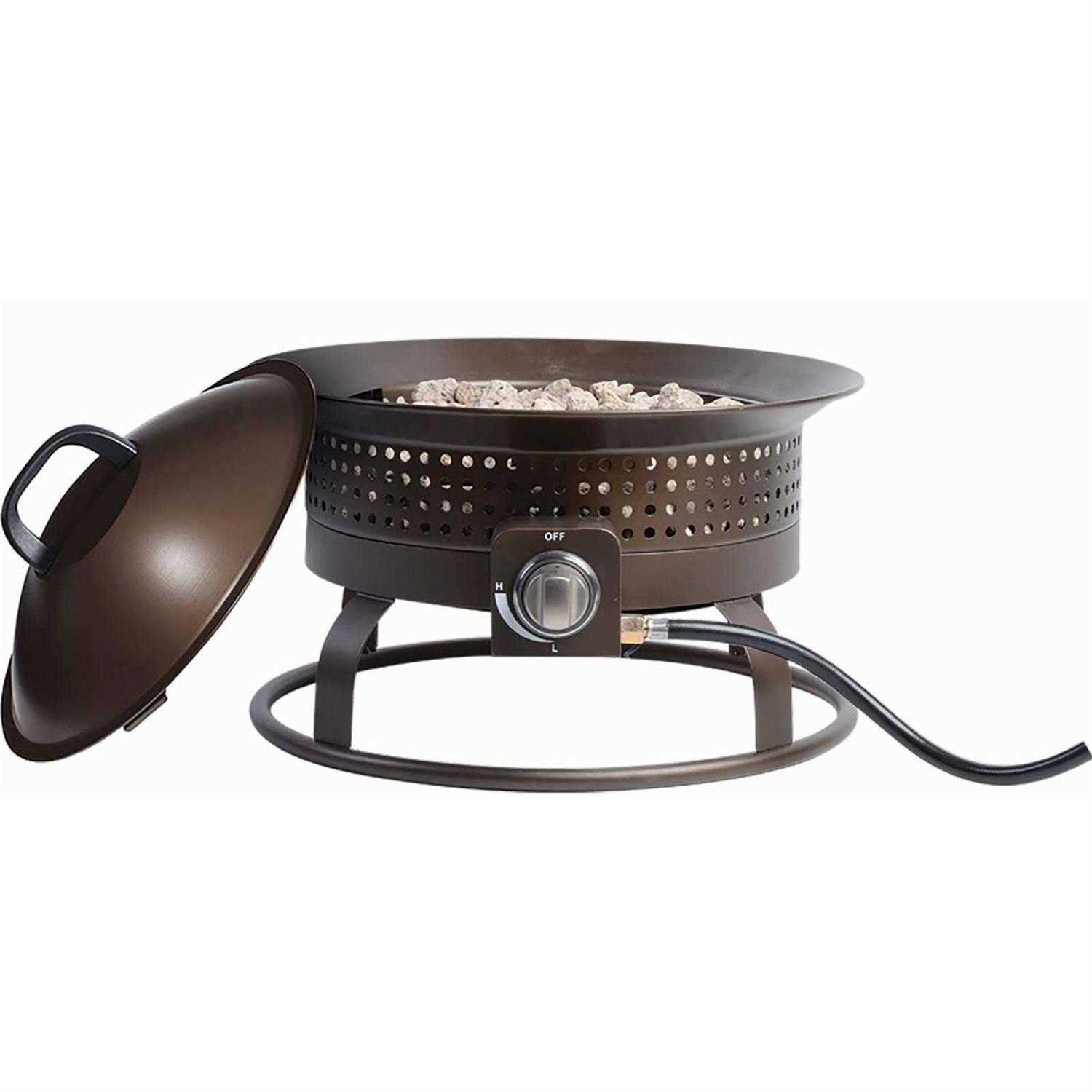 Bond Signature 18.5-in W 54000-BTU Bronze Portable Steel Propane Gas Fire Pit - Image 5