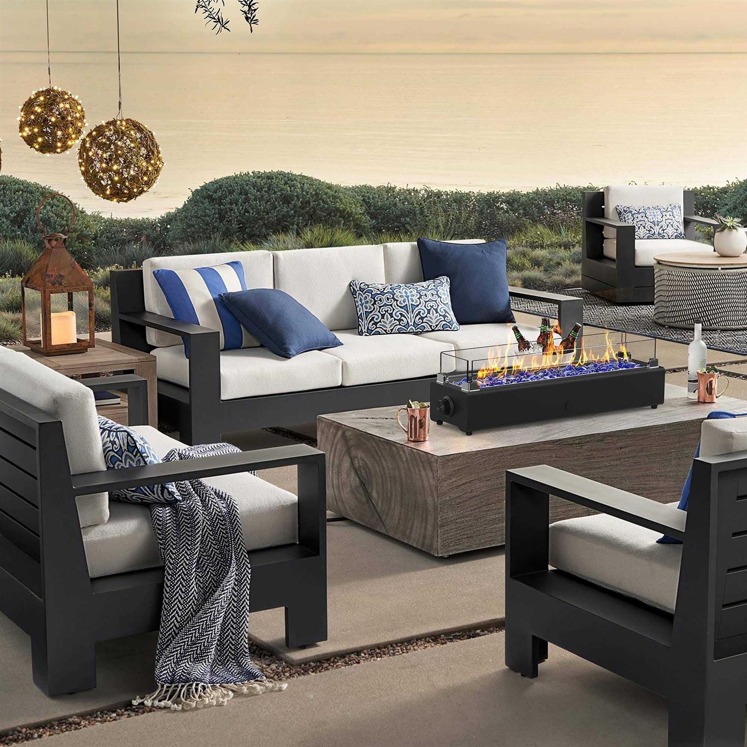 BAIDE HOME 28-inch Table Top Propane Fire Pit 40,000 BTU Tabletop Gas Firepit for Patio - Image 3