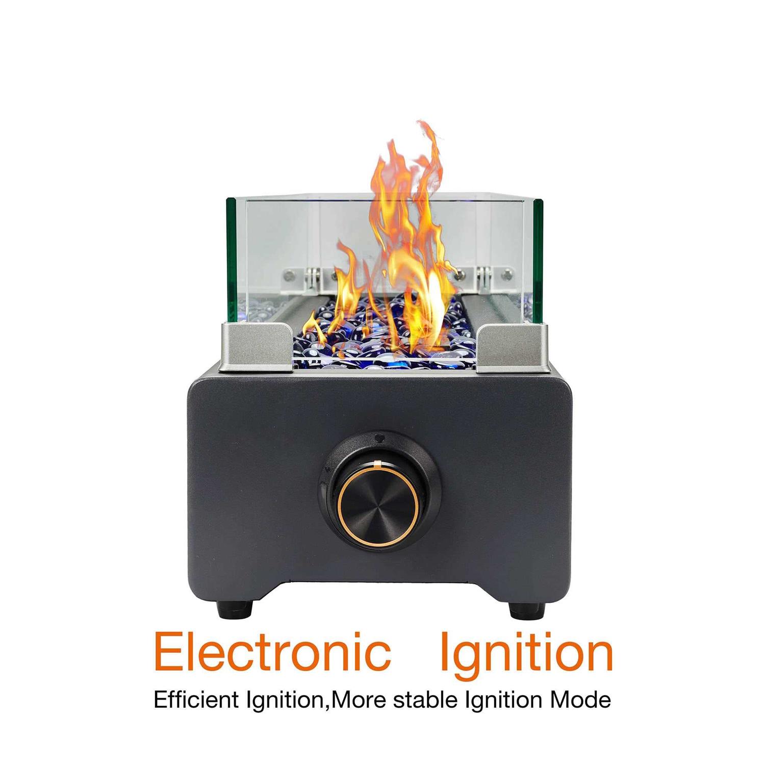 BAIDE HOME 28-inch Table Top Propane Fire Pit 40,000 BTU Tabletop Gas Firepit for Patio - Image 2