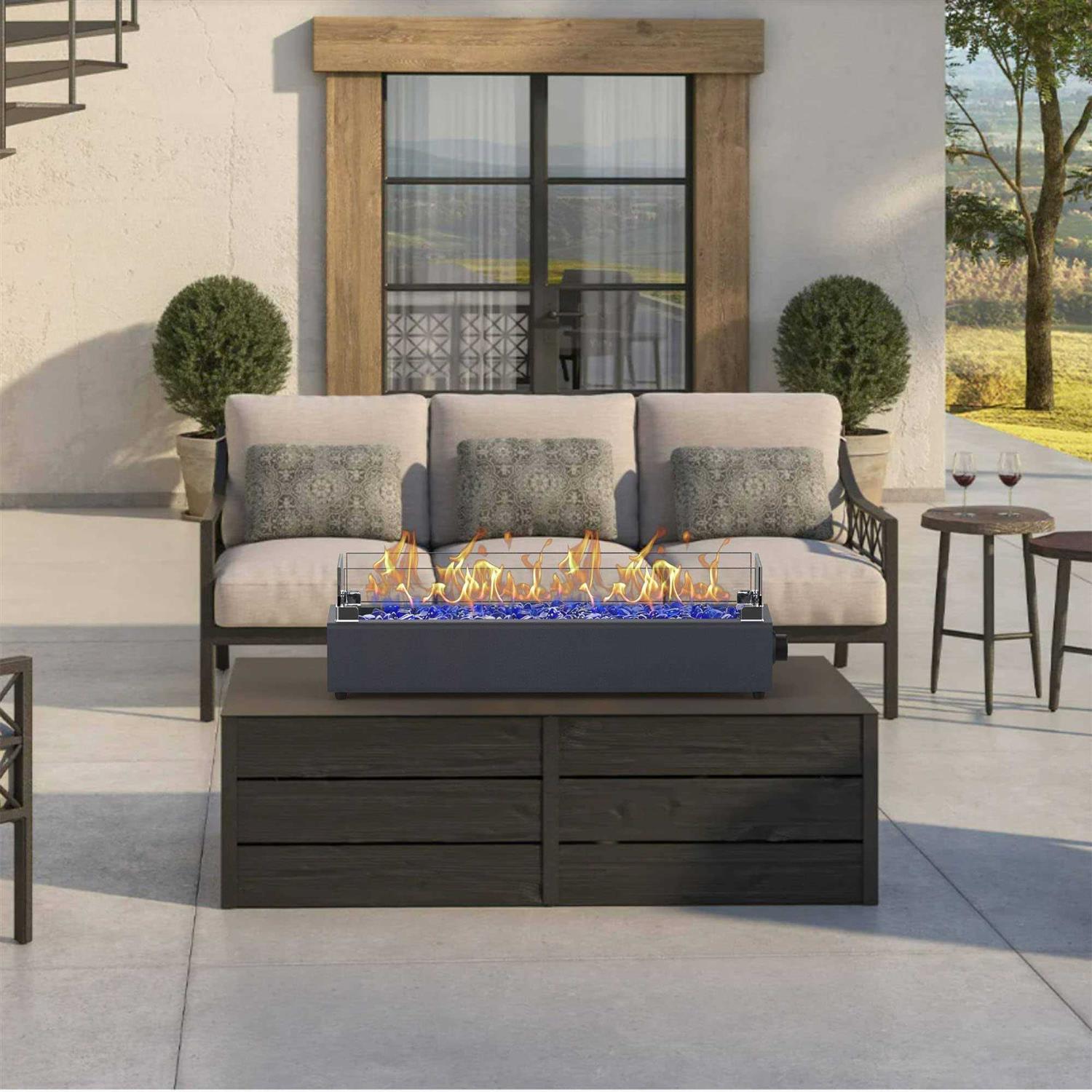 BAIDE HOME 28-inch Table Top Propane Fire Pit 40,000 BTU Tabletop Gas Firepit for Patio - Image 4