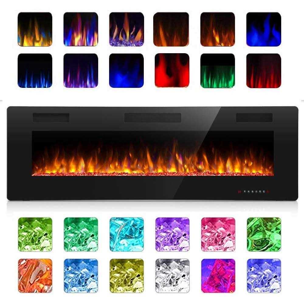 Antarctic Star 30 Inch Electric Fireplace in-Wall Recessed and Wall Mounted, Fireplace Heater and Linear Fireplace with Multicolor Flame - Image 2