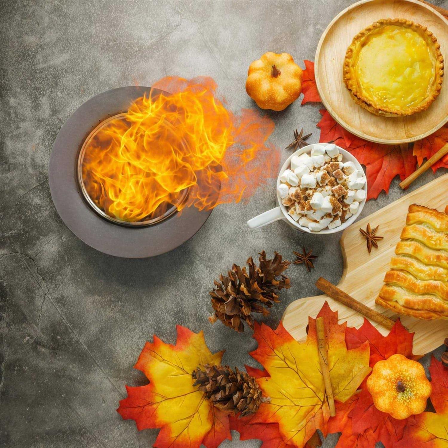 Ciekope Portable Tabletop Fire Pit Bowl Table Top Rubbing Alcohol Fireplace Indoor Outdoor Decor Mini Fire Pit Long Time Burning and Smokeless - Image 4