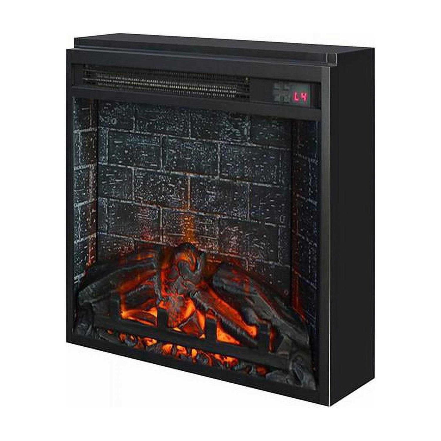 Ameriwood Home 18 inch Glass Front Electric Fireplace Insert with Remote - Image 3