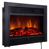 Costway 28.5 Recessed Mounted Standing Electric Fireplace Insert Heater with 3 Color Flame