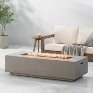 Christopher Knight Home Aidan Outdoor 50,000 BTU Rectangular Fire Pit