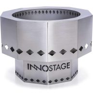 Patented Smokeless Fire Pit for Outdoor Wood Pellet Burning Spark with Portable Carrying Bag,Stainless Steel Firepit Grill Bowl of Fireplace Stove