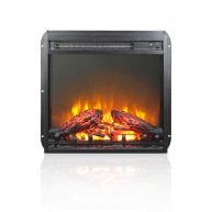 Cesicia 18 in. Electric Fireplace Insert Ultra Thin Heater with Log Set Realistic Flame