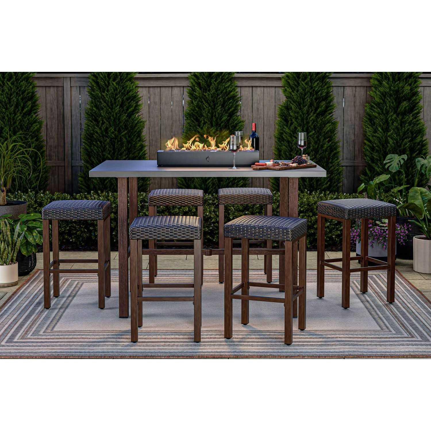 allen + roth Rectangular Tabletop Gas Fire Pit 52297 - Image 4