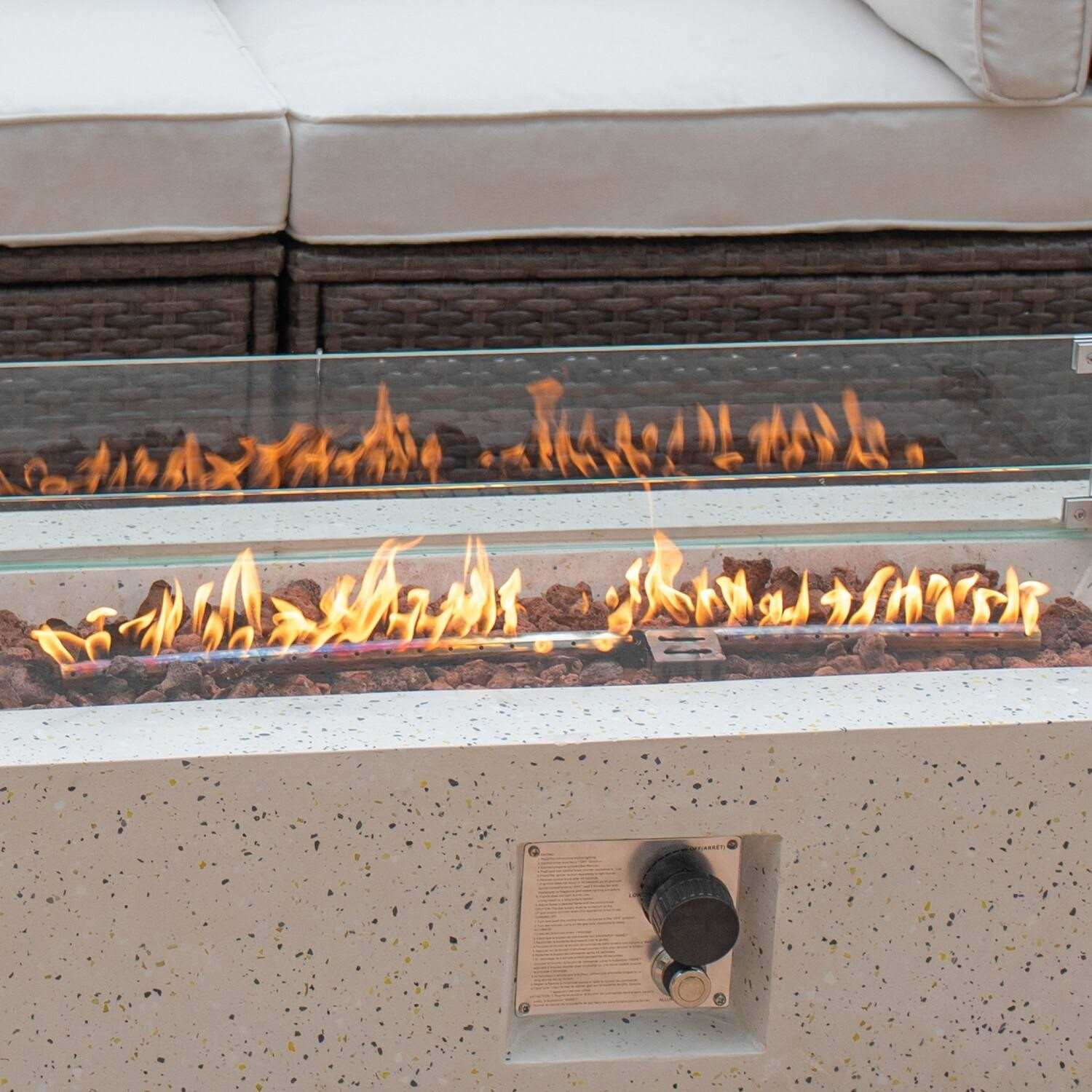 COSIEST Outdoor Rectangle Propane Fire Pit - Image 3