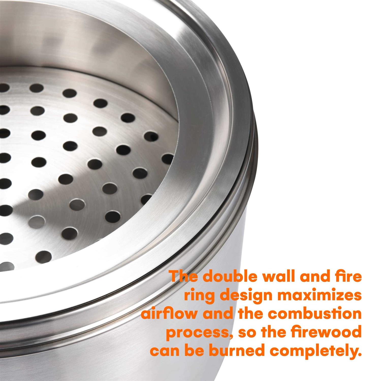 Portable Smokeless Fire Pit for Outdoors Bonfire Pit with Stainless Steel Insert - Image 4