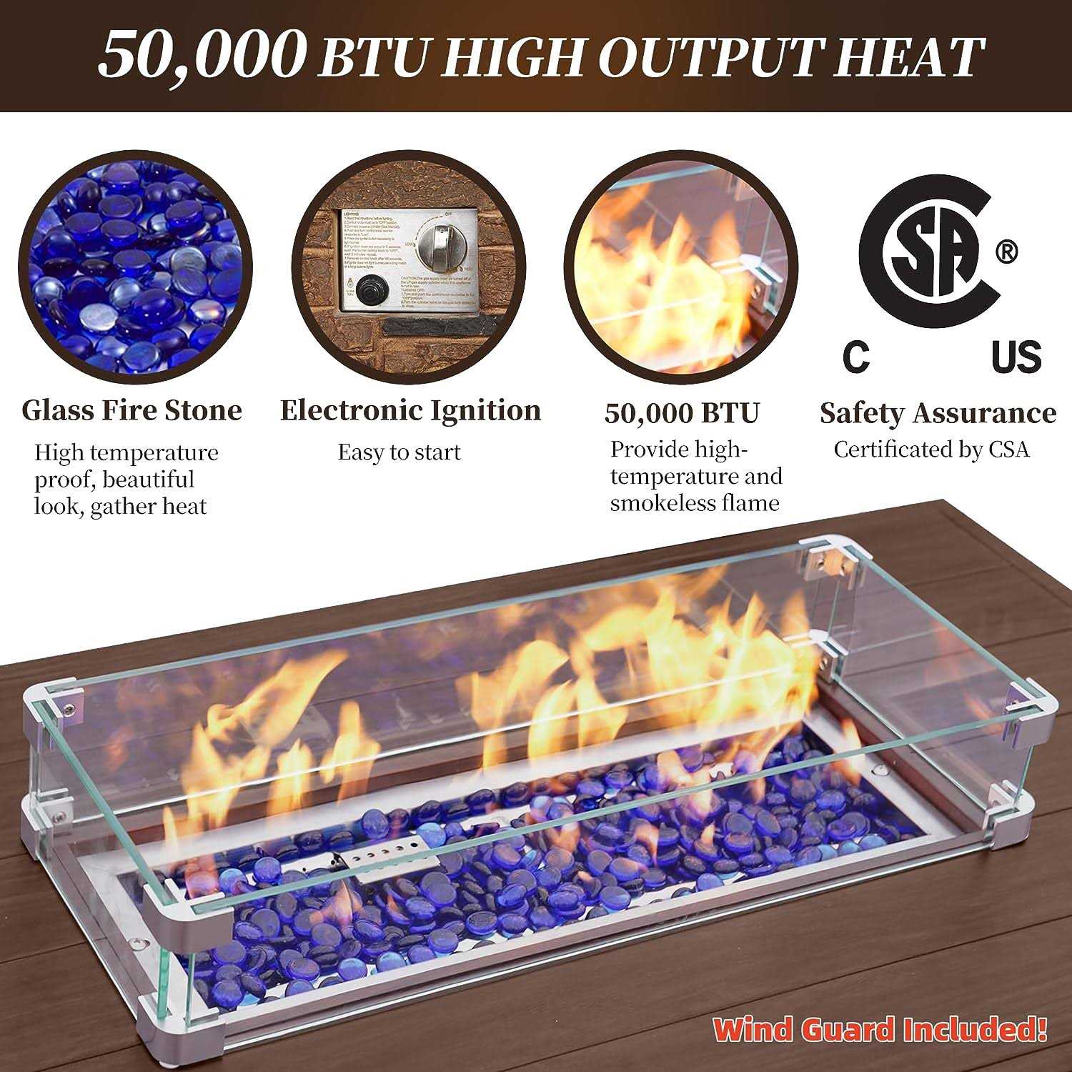 Pizzello Propane Fire Pit Table - Image 3