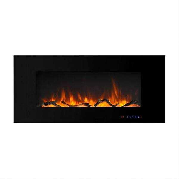 Clihome Flame 42 in. Wall-Mounted Thermostat Electric Fireplace with Timer Control - Image 2