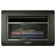 Duluth Forge 26,000 BTU Dual-Fuel Ventless Linear Wall Gas Fireplace with Log DF300L