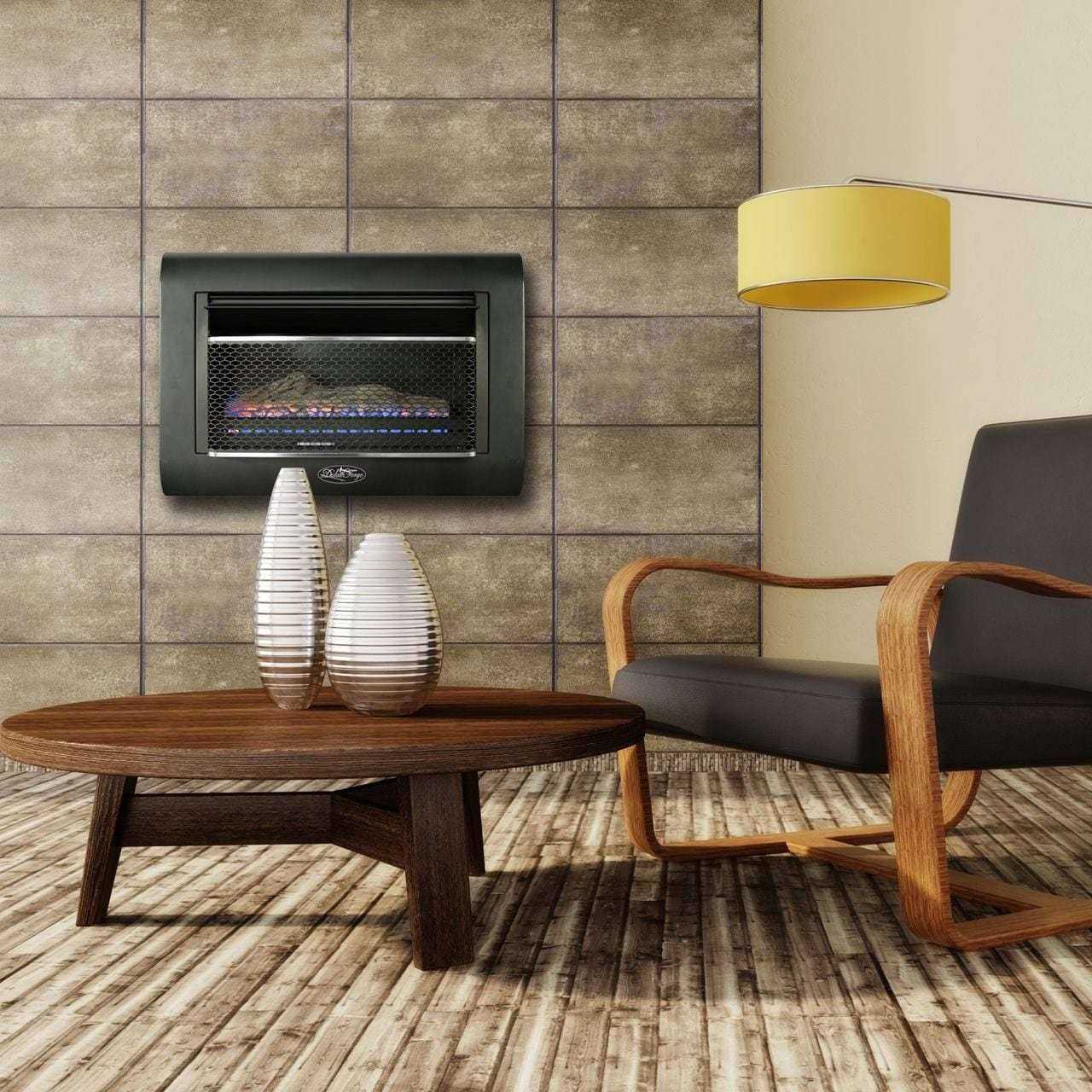 Duluth Forge 26,000 BTU Dual-Fuel Ventless Linear Wall Gas Fireplace with Log DF300L - Image 4