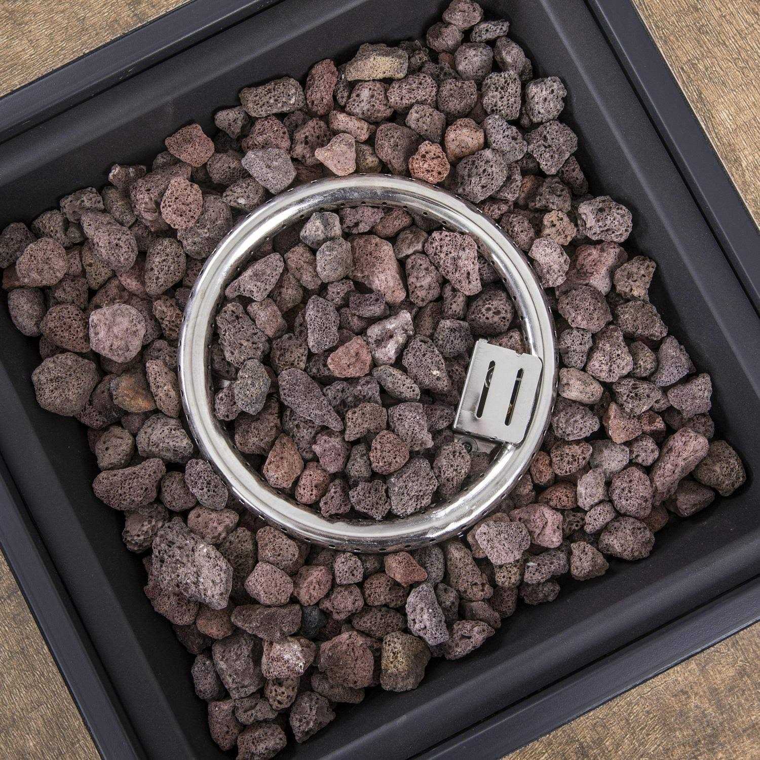 Nuu Garden 27.95-in W 40000-BTU Black Tabletop Iron Propane Gas Fire Pit Table AF011 - Image 3