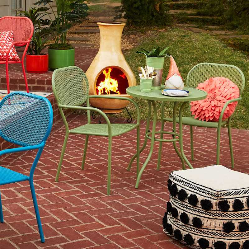 At Home Handmade Clay Ringo Modern Chimenea - Image 2