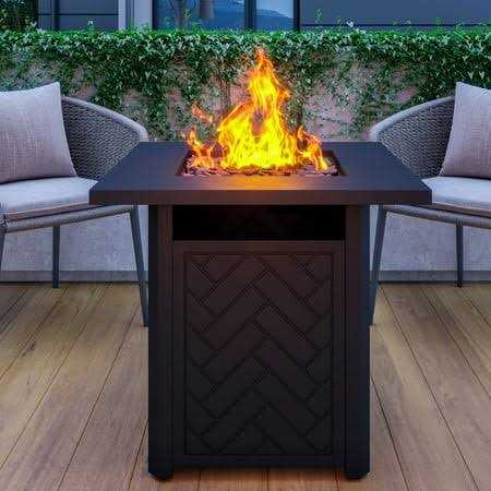 Belleze 28 Inch Propane Fire Pit Table - Image 5