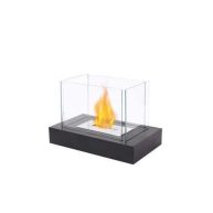 Rectangular Tabletop Fire Bowl Pot with Four-Sided Glass 13.5 L Portable Tabletop Fireplace Clean Burning Bio Ethanol Ventless Fireplace for Indoor