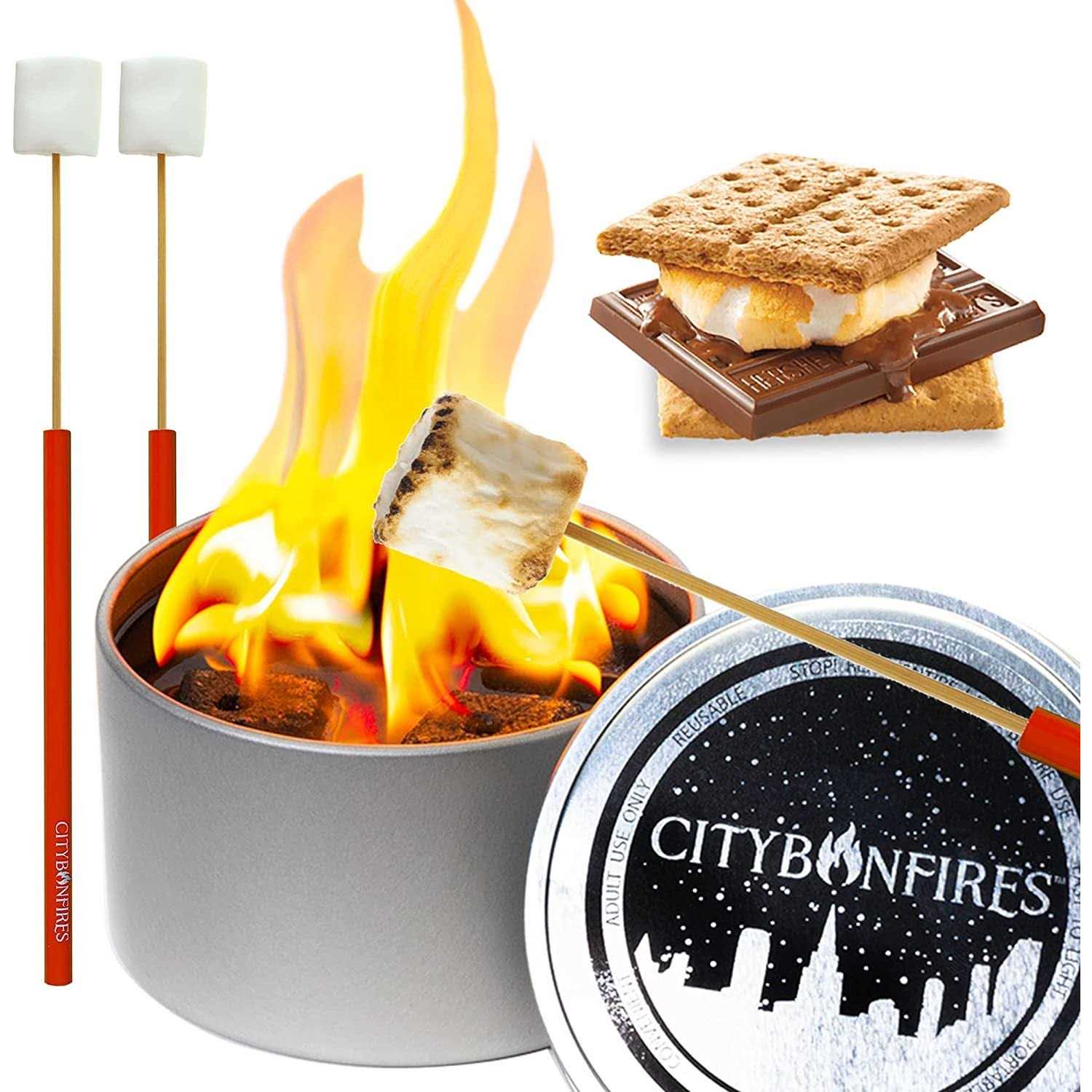 City Bonfire S’Mores Night Pack Portable Fire Pit & S’Mores Kit