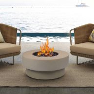 Baide Home 32.5 inch Round 50,000 BTU Gas Fire Pit Table for Outdoor Patio Garden Backyard Decking with Lid