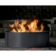 48 Solid 4 Piece Fire Ring, Red, Outdoor Fireplaces, by P&D Metal Works, Inc.