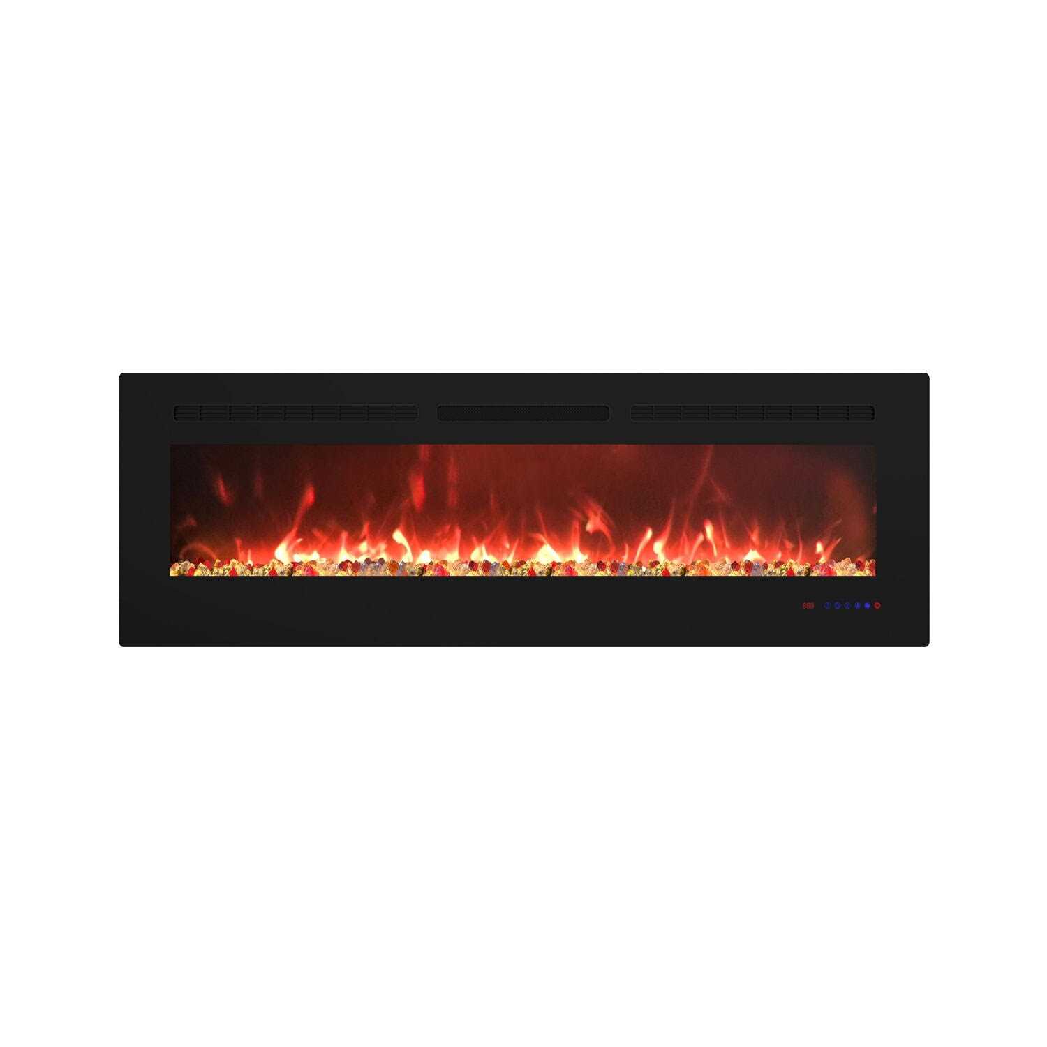 Clihome 60&” Built-in and Wall-Mounted Electric Fireplace - Image 3