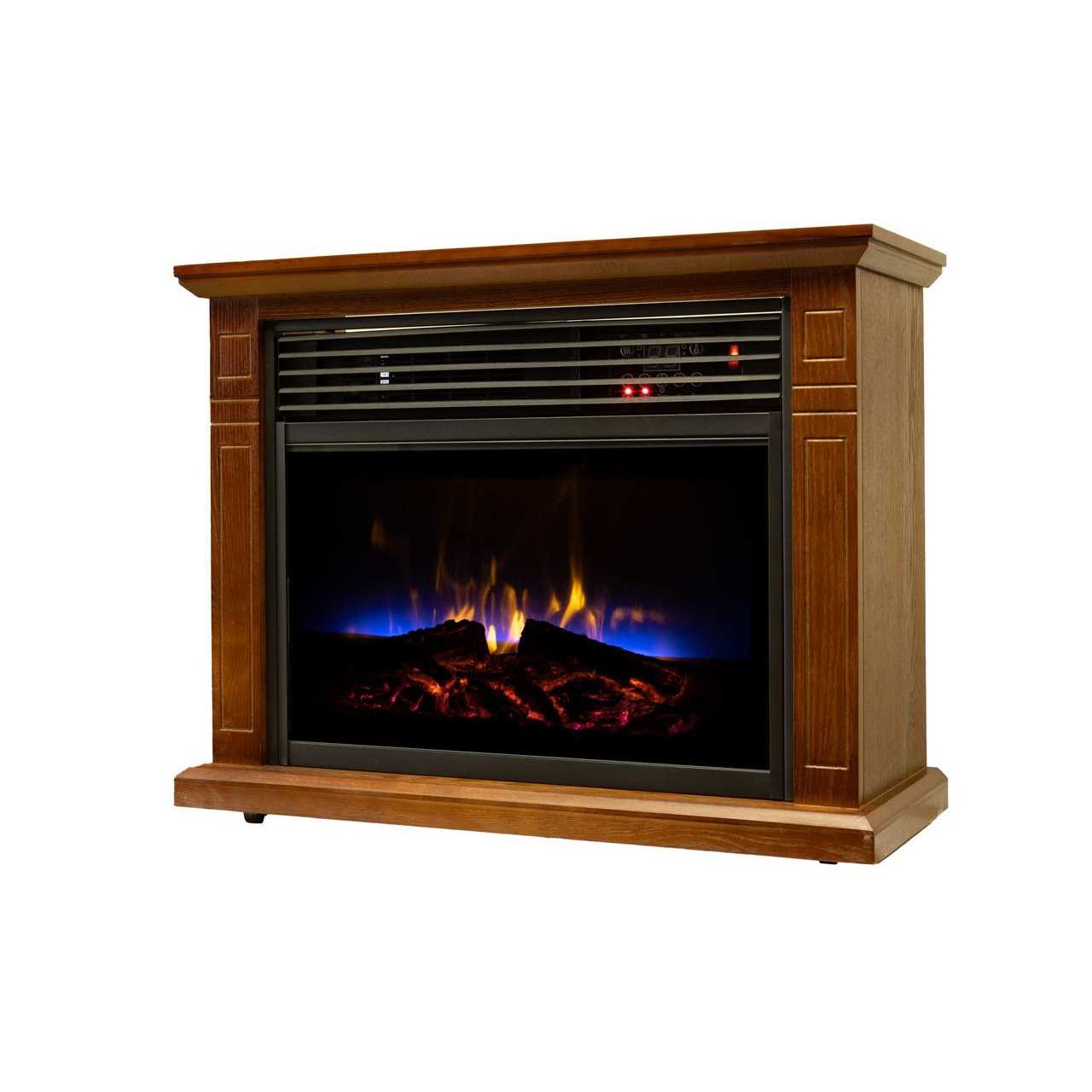 Comfort Glow Mobile Quartz Electric Fireplace with Real Flame Technology QF4570R - Image 2
