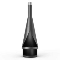 58 in. Outdoor Fireplace Wood Chiminea Burning Fire Pit with Wood Storage