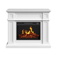 Northwest Electric Fireplace with Mantel Freestanding Heater with Remote Control, Adjustable LED Flames and Faux Logs