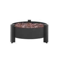 Ove Decors Paisley Gas Heating 31 in. Round Dark Charcoal Fire Pit