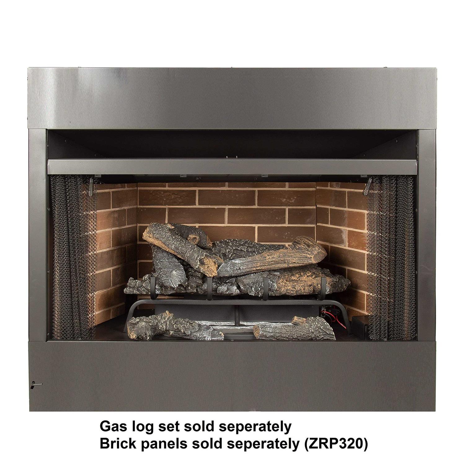 Pleasant Hearth 32 in. Radiant Zero Clearance Universal Vent Free Firebox PHZC32F - Image 2