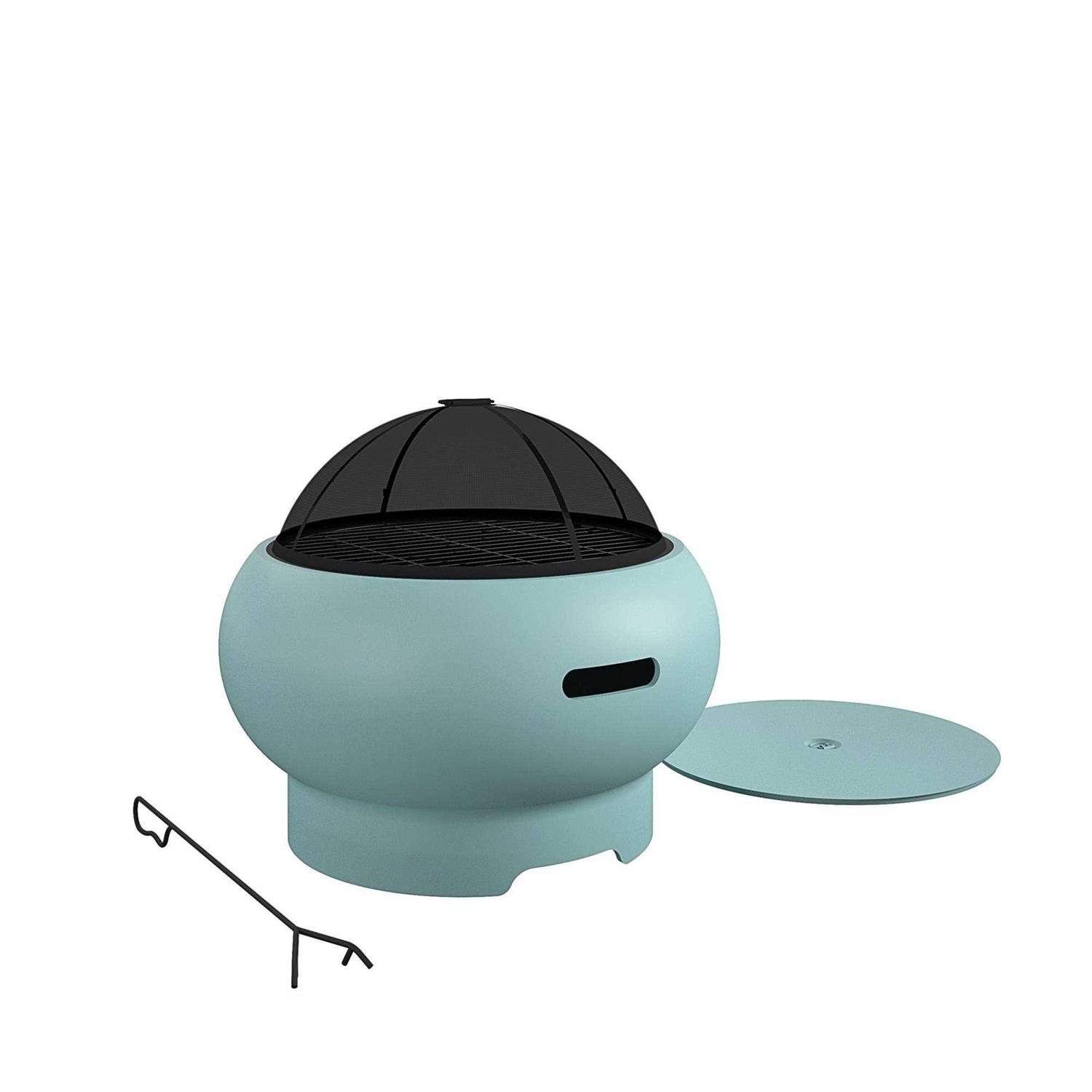 Novogratz Poolside Collection Asher Wood Burning Fire Pit with Grilling Surface - Image 2