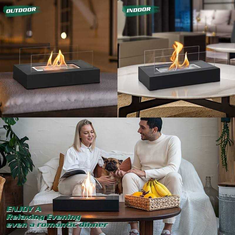 BRIAN & DANY Tabletop Portable Ethanol Fireplace - Image 3