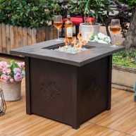 Nuu Garden Square Fire Pit Table Cover