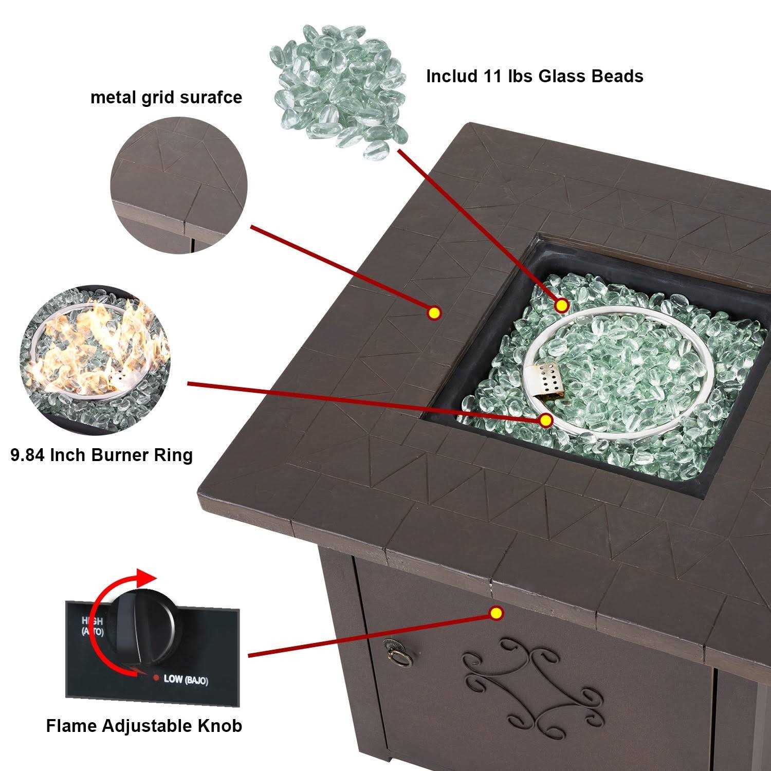 Nuu Garden Square Fire Pit Table Cover - Image 5