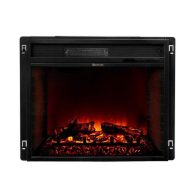 Barton 26 in. 1500-Watt Black Electric Firebox Heater Fireplace Insert Glass Panel with Remote Control