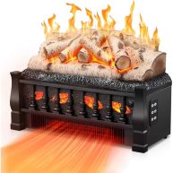 R.W.FLAME Electric Fireplace Log Set Heater 21IN