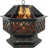 Outdoor Fire Pit Wood Burning Heater for Patio Deck