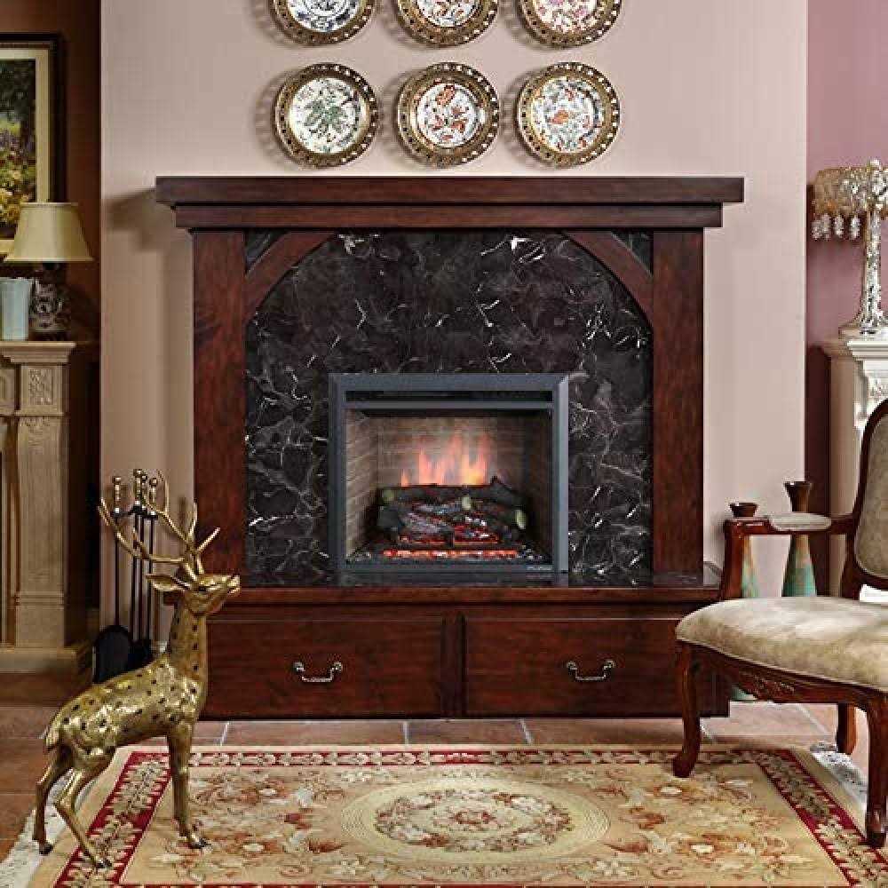 Puraflame Western Electric Fireplace Insert with Fire Crackling Sound Remote Control - Image 2