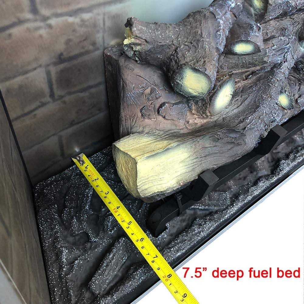 Puraflame Western Electric Fireplace Insert with Fire Crackling Sound Remote Control - Image 3