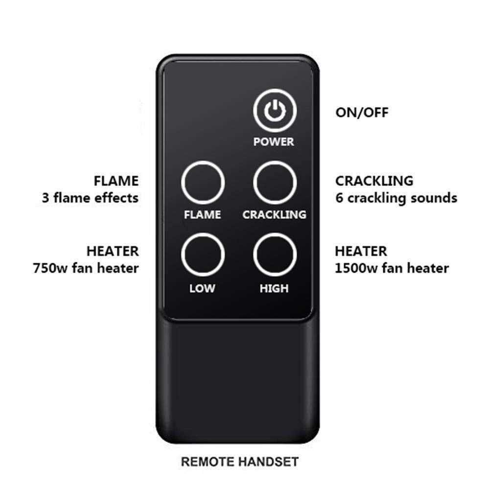 Puraflame Western Electric Fireplace Insert with Fire Crackling Sound Remote Control - Image 3