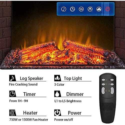 Masarflame 36&” Electric Fireplace Insert - Image 2