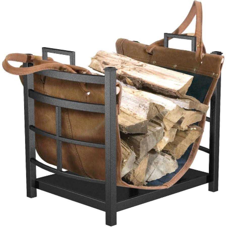 Panacea 15245 Log Bin With Leather Log Carrier