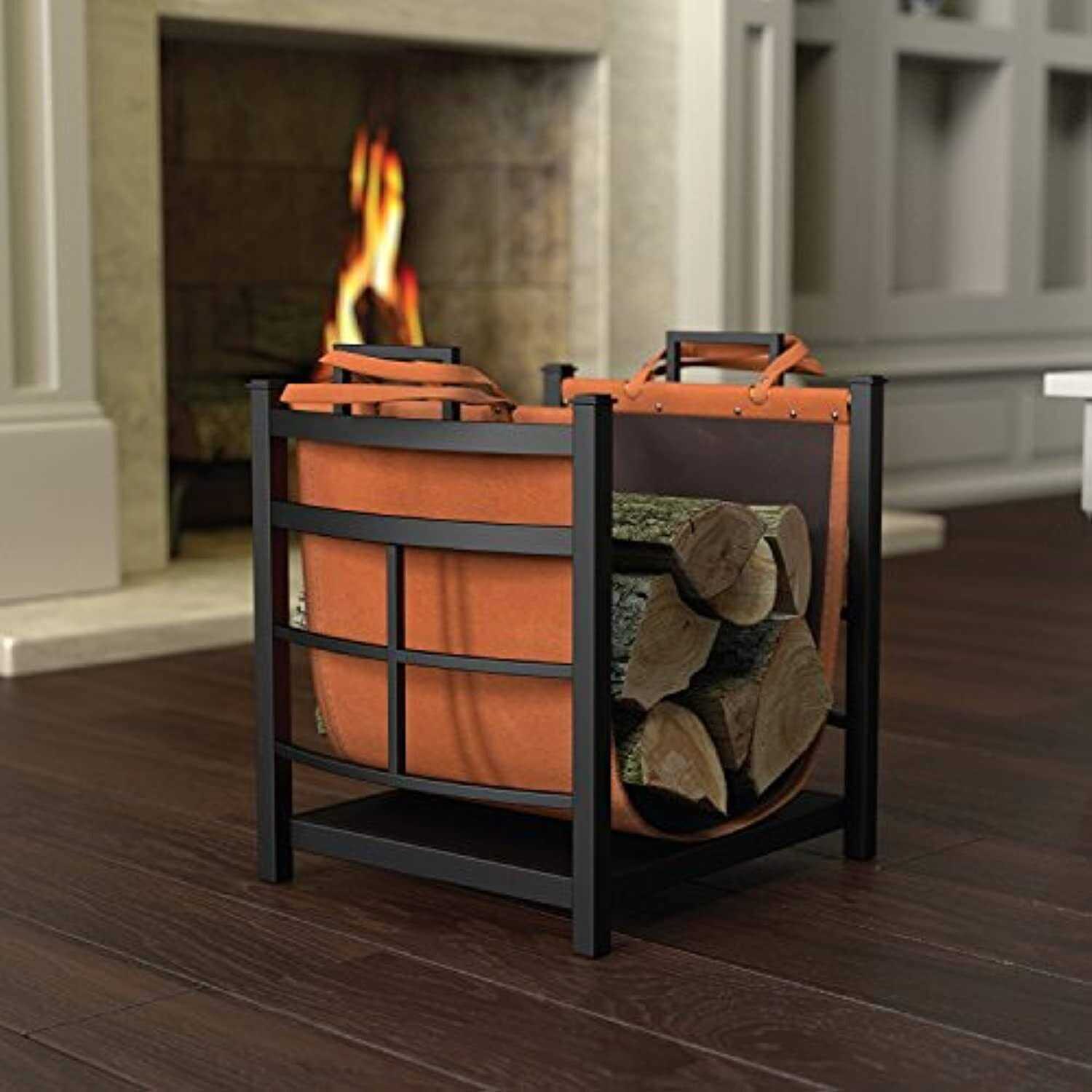 Panacea 15245 Log Bin With Leather Log Carrier - Image 4