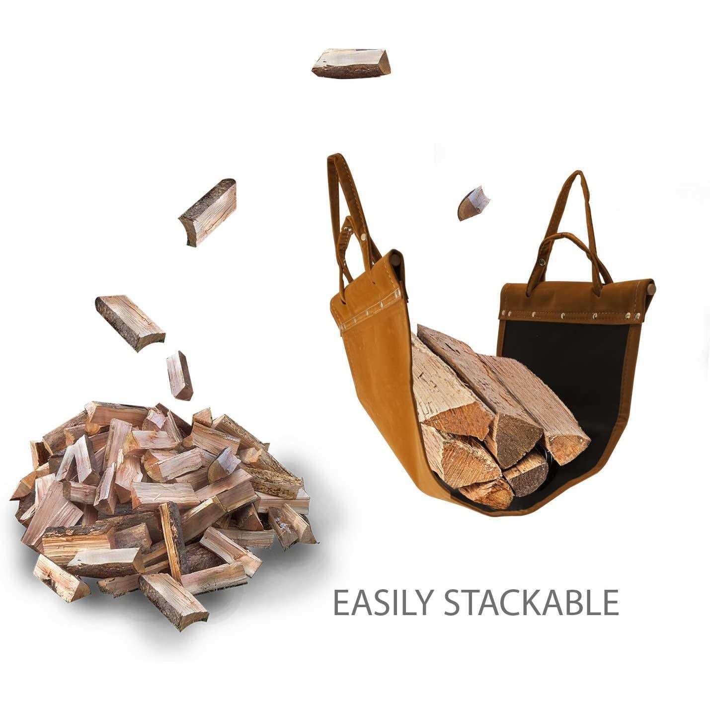 Panacea 15245 Log Bin With Leather Log Carrier - Image 4