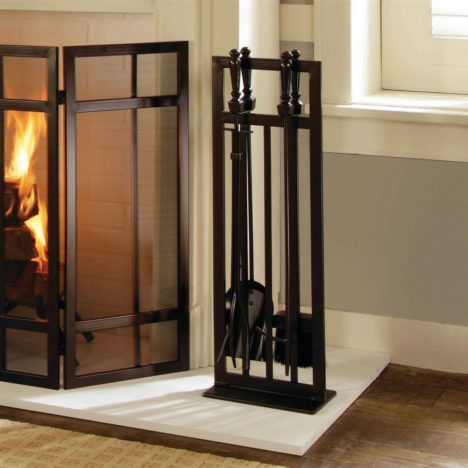 Pleasant Hearth Mission Style 5 Pc Fireplace Toolset - Image 3