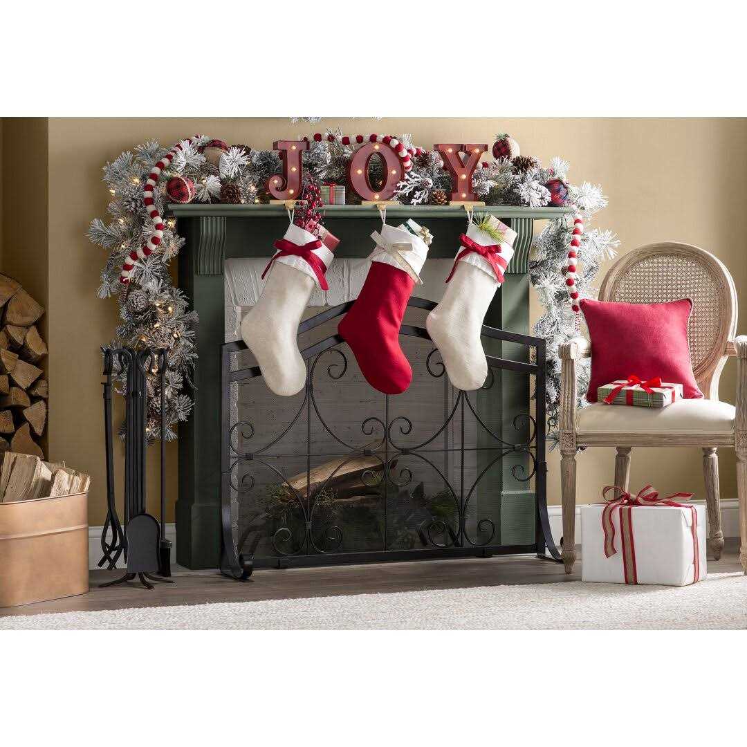 Plow & Hearth Crest Flat Guard Fireplace Screen - Image 3